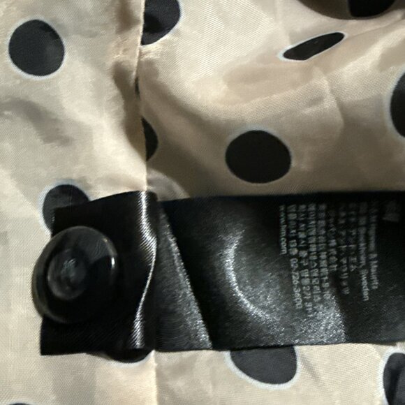 Divided by H&M Blazer Womens Sz 8 Black Pink Polka Dot Lined Pockets Cotton - Picture 11 of 11